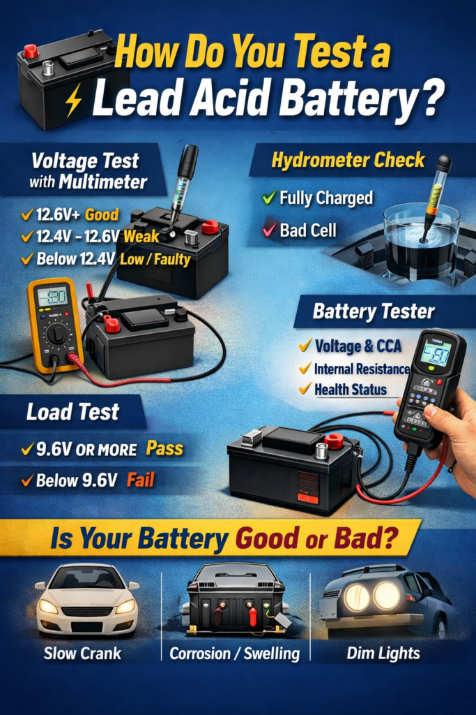 Testing a lead acid battery guide