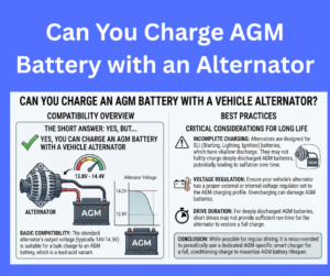 Can You Charge AGM Battery with an Alternator